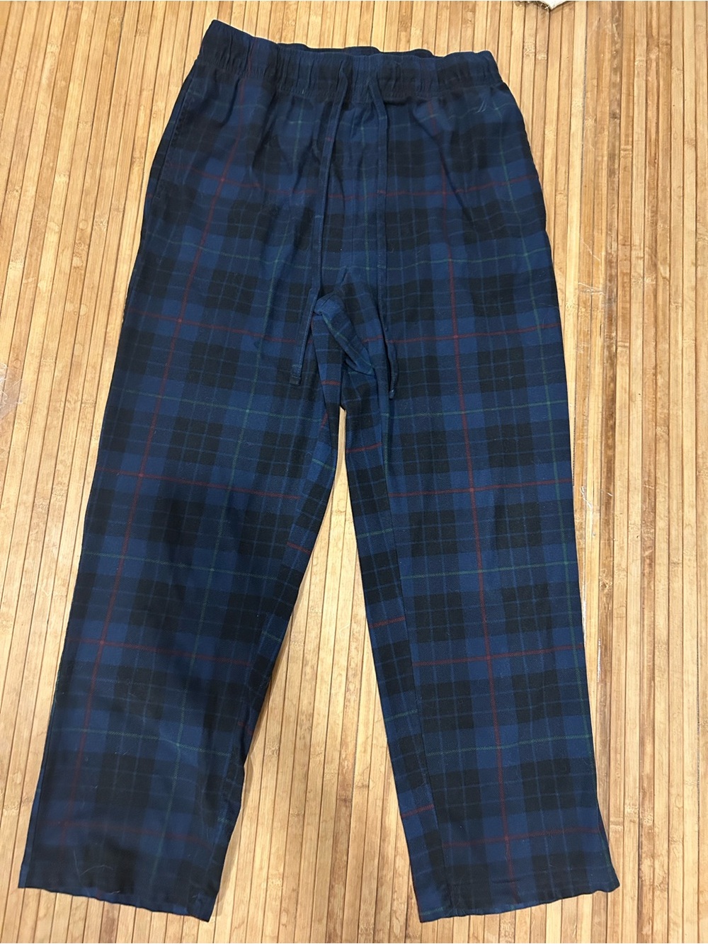 Nautica Cozy M Blue Black Red Plaid Striped Pajama Old Money Inspired PJ Bottoms
